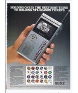 1984 Sony Watchman Print Ad Portable TV Electronics 8.5&quot; x 11&quot; - $20.06
