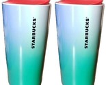 Starbucks 2022 Blue Green Ocean Gradient Travel Cup Ceramic Tumbler 12oz... - £19.90 GBP
