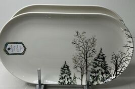 2 Intesa Turkey Oval Platter 11 3/4" x 7" Winter Holiday New - $31.63