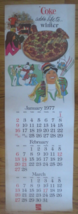 The Official Bottler's  Coca Cola  Annual Calendar for 1977 Double Sided - $4.95