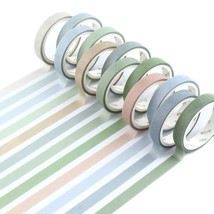 12 Rolls Washi Tape Set Natural Color Decorative Tapes For Arts, Diy Cra... - £11.34 GBP