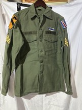 Vintage US Army OG-107 Shirt Vietnam 7th Cav Combat Infantry Named 1969 - $123.74