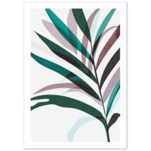 Burgundy Teal Floral Botanical Poster 03 - £14.34 GBP+