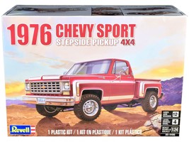 Level 4 Model Kit 1976 Chevrolet Sports Stepside 4x4 Pickup Truck 1/24 Scale Mo - £44.02 GBP