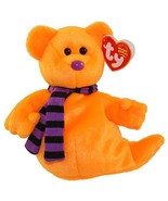 Shivers the Orange Ghost Bear Ty Beanie Baby Halloween MWMT Retired Coll... - £10.18 GBP
