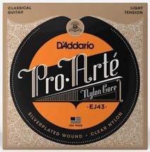 D&#39;Addario Pro-Arte&#39; Silverplated Wound Nylon Core Light Tension Classical Guit.. - £10.85 GBP