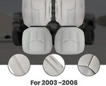 Front Gray Leather Seat Cover Fit Chevy Silverado GMC Sierra  2003-2005-... - £79.40 GBP