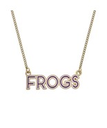 TCU Horned Frogs Outline Enamel Necklace - $24.75