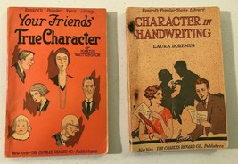 Two 1925 books Your Friends True Character, physiognomy+Character in Handwriting - £35.92 GBP