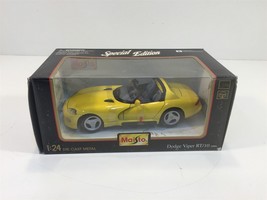 1995 Dodge Viper RT/10 Yellow Maisto 1:24 NIB Die Cast Metal with Plastic Parts - £14.41 GBP