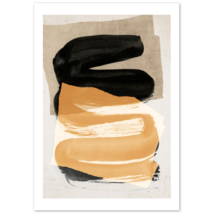 Neutral Brush Strokes Abstract Poster - £14.37 GBP+