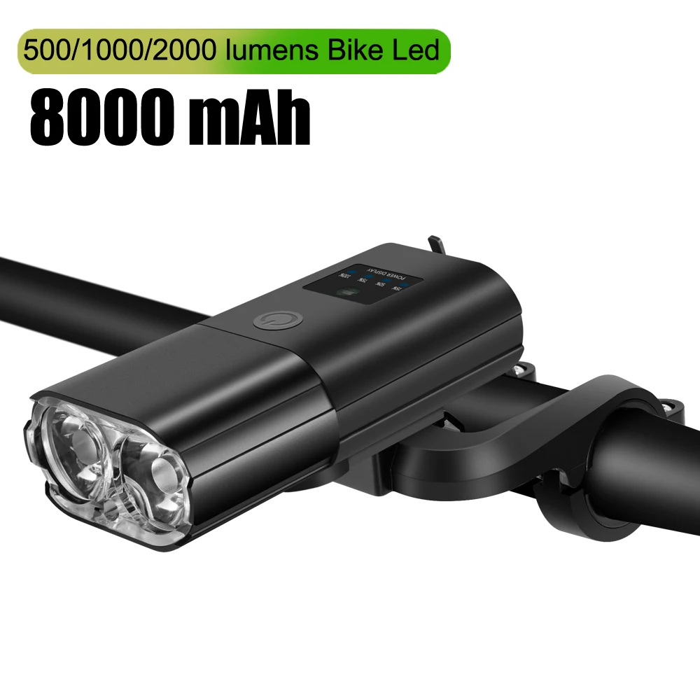 4000mAh Smart Induction Bicycle Front Light Set USB Rechargeable 800 Lumen LED - £20.71 GBP+