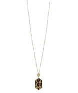 New Metal Chain Hexagon Leopard Pendant Long Necklace - €9,23 EUR