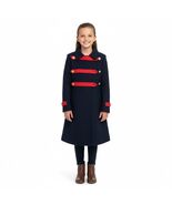 London Fog Girls Navy Blue Madeline Sailor Peacoat Red Trim Gold Buttons... - $169.99