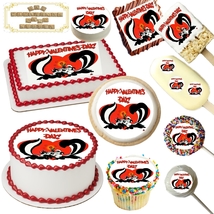 Pepe Le Pew &amp; Penelope Valentine&#39;s Day Hearts Edible Toppers - £9.22 GBP