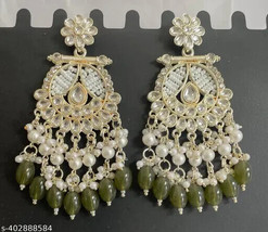 Kundan Meena Indian Jewelry Earrings Chandbali Jhumka Jhumki Wedding Seta - £3.91 GBP