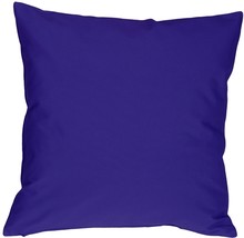 Caravan Cotton Royal Blue 20x20 Throw Pillow, with Polyfill Insert - £23.94 GBP