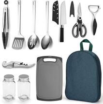 Camping Kitchen Cooking Utensil Set 10 Piece, Stainless Steel Outdoor Cooking an - £33.97 GBP