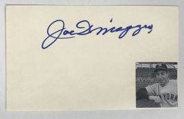 Joe DiMaggio (d. 1999) Signed Autographed Vintage 3x5 Index Card - Muell... - $249.99