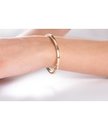3.40mm Bangle Bracelet-Classic Gold Bracelet-14K Gold Bangle-Custom Brac... - $966.00+