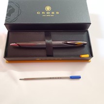 Cross Ballpoint Pen Merlot Verve White Gold Plated - $257.53