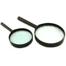 2 2X Large Glass Magnifying Glasses 3&quot; Reading Map Stamp Coin Jewelers Tools - £8.22 GBP