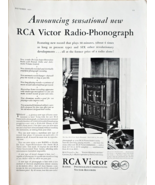 RCA VICTOR RADIO PHONOGRAPH-1931 Vintage Print Ad-Victor Records-Sensati... - $210.22 MXN