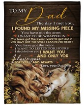 Lion Father &amp; Daughter Blanket I Love You Forever Dad Fleece Blanket Gift - £46.40 GBP+