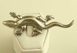 Vintage Sterling Silver Lang 1950 Lizard Gecko Brooch Pin - £51.42 GBP