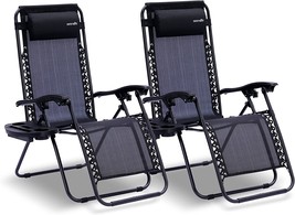 SereneLife Zero Gravity Lounge Chair, Black - £122.70 GBP