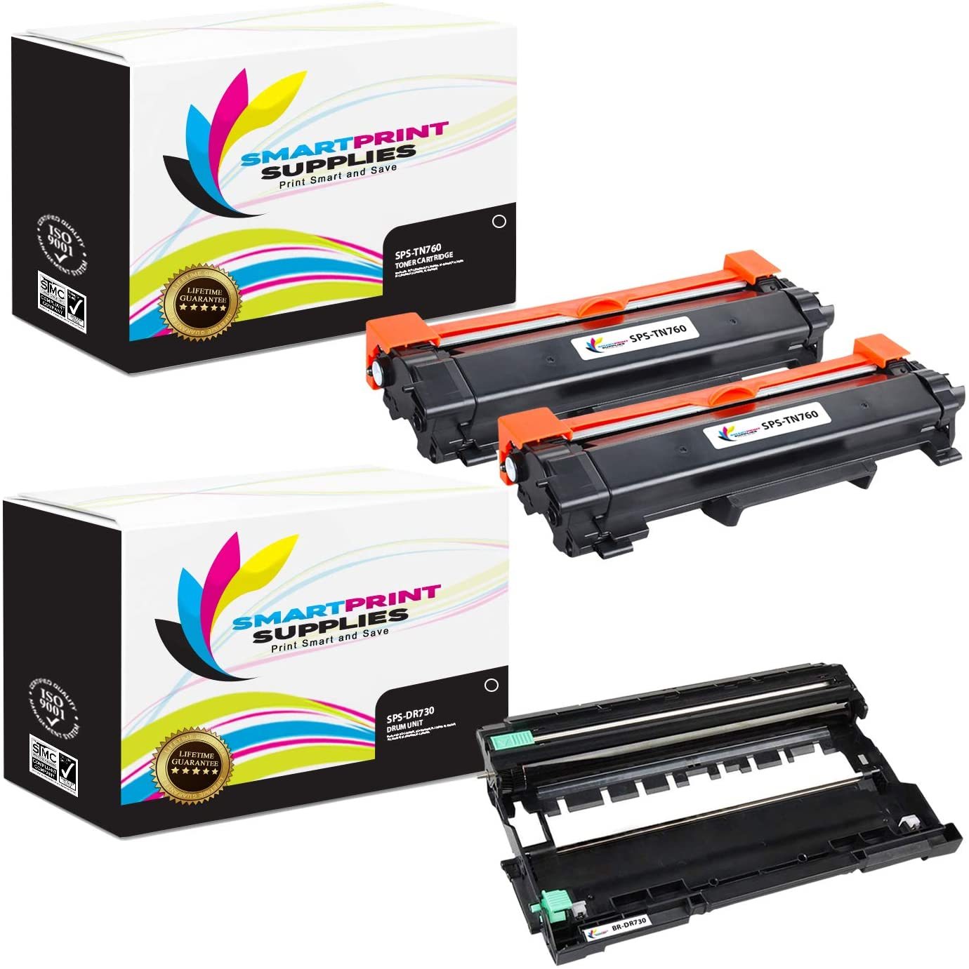 2 pack TN 760 Toner plus DR-730  Imaging Drum  MFC L2750DW