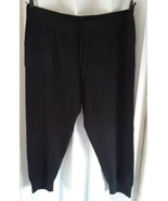 NEW J. Crew Cashmere Women&#39;s Y2K Jogger Pant in Cotton Black Size XXL  N... - $79.19