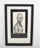 Charcoal Pencil Drawing Original Art Vintage 80&#39;s Signed  D. Davenport D... - $40.62 CAD