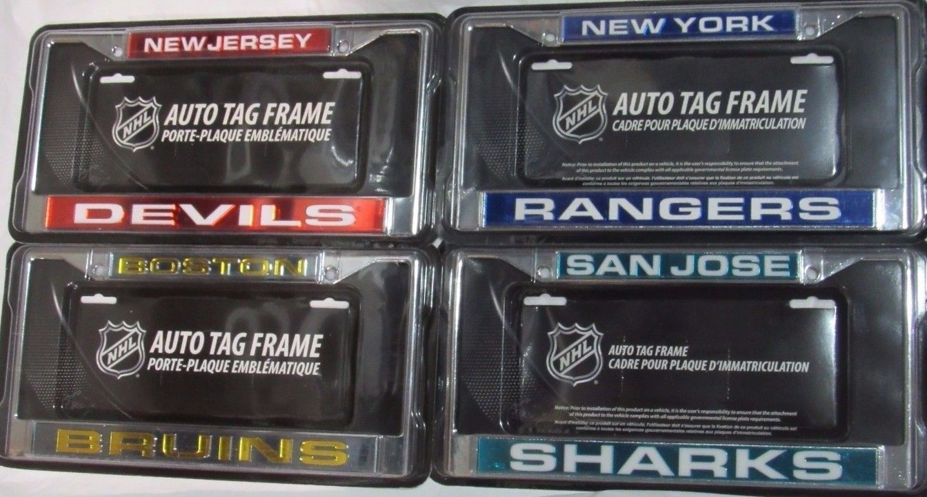 NHL Laser-Cut License Plate Frame By Rico Industries -Select- Team Below - $23.99 - $27.99