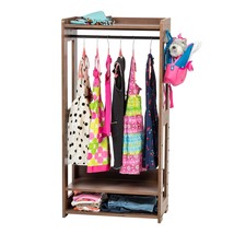 IRIS USA Small Open Wood Clothing Rack for Small Spaces, Clothes Shelves, Garmen - £102.21 GBP