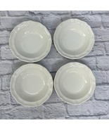 Set of 4 Vintage Mikasa French Countryside Rimmed Bowls White 7 3/8&quot; F9000 - £44.95 GBP