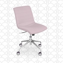 Elle Decor Adelaide Home Office Task Chair, Armless Adjustable, French Pink - £151.07 GBP