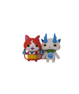 Lot of 2 Yo-Kai Watch Vinyl Figures Jibanyan &amp; Komasan 2015 Hasbro - $18.06 CAD