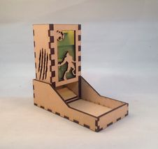 Werewolf Dice Tower and Tray Neon Yellow Acrylic Window COMPACT DESIGN L... - $29.69