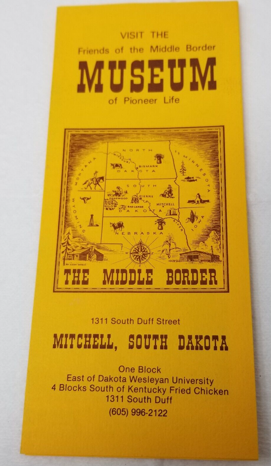 Primary image for Pioneer Life Museum Brochure Mitchell South Dakota 1985 Friends Middle Border