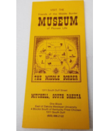 Pioneer Life Museum Brochure Mitchell South Dakota 1985 Friends Middle B... - £11.86 GBP