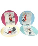 Rosanna Decorative Dessert Plates, Set of 4 Different Themes~w/Storage B... - $22.95 CAD
