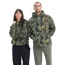 No Boundaries Unisex Oversize Hoodie Sweatshirt, Olive Marble Size M(38-40) - £21.78 GBP