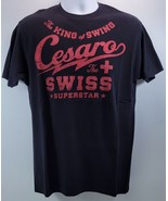 D) WWE Cesaro King of Swing Wrestling Black T-Shirt Ripple Junction Men&#39;... - £11.84 GBP
