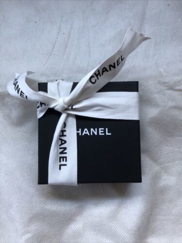 Chanel box with ribbon square XS empty black 3.75 sq. x 1.5 inches - $39.59