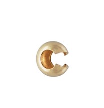 14k solid   Gold 3 mm Crimp Cover Beads 1 pc # HM G-1 - £11.53 GBP