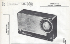 1958 MAGNAVOX CR-744AA Transistor RADIO Photofact SERVICE Repair MANUAL ... - $9.89