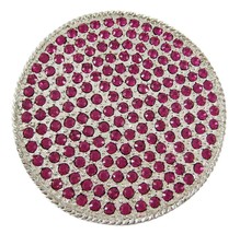 Na16 chrome circle pink rhinestone belt buckle 1v thumb200