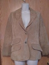 Fox Run Leather Jacket Brown Suede Elbow Patches Women&#39;s Size Small - $13.36