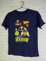 Marvel Comics X-Men Wolverine Logo Blue Yellow T-Shirt Youth Boys Size 1... - £19.39 GBP